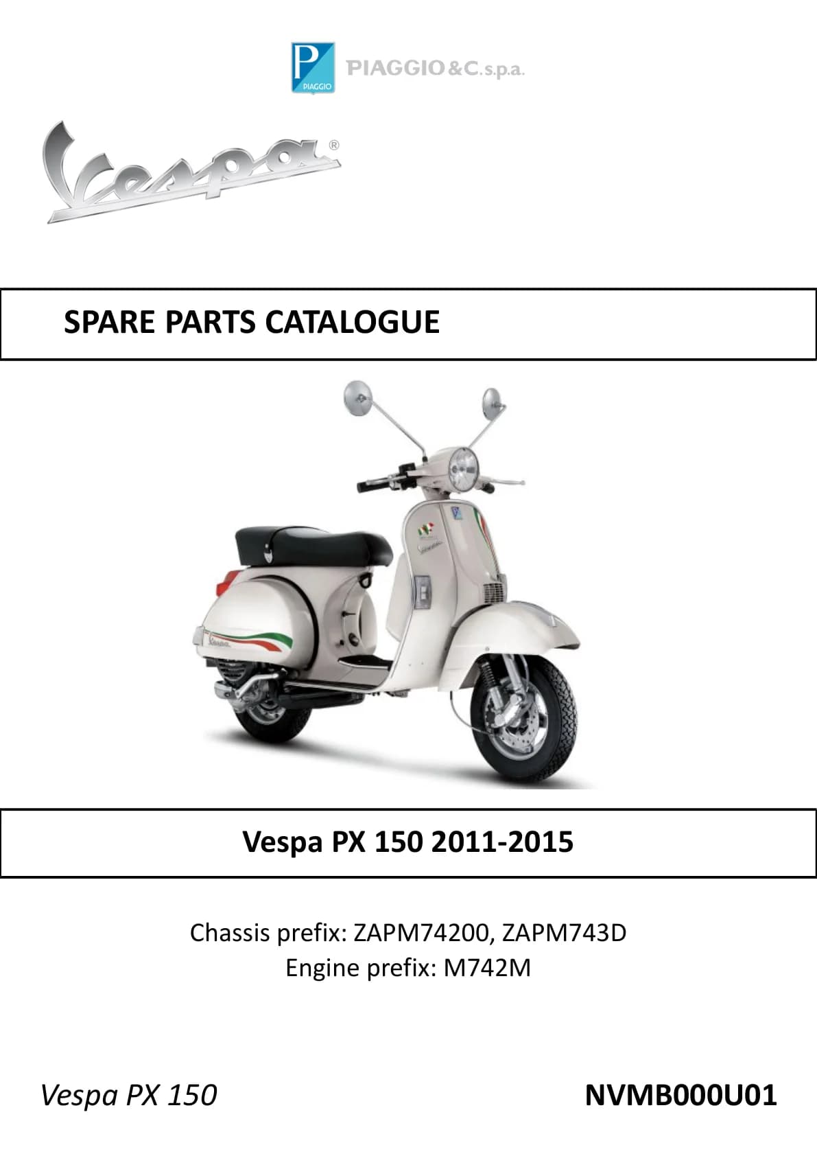 Sampul Vespa PX 150 2011 2015