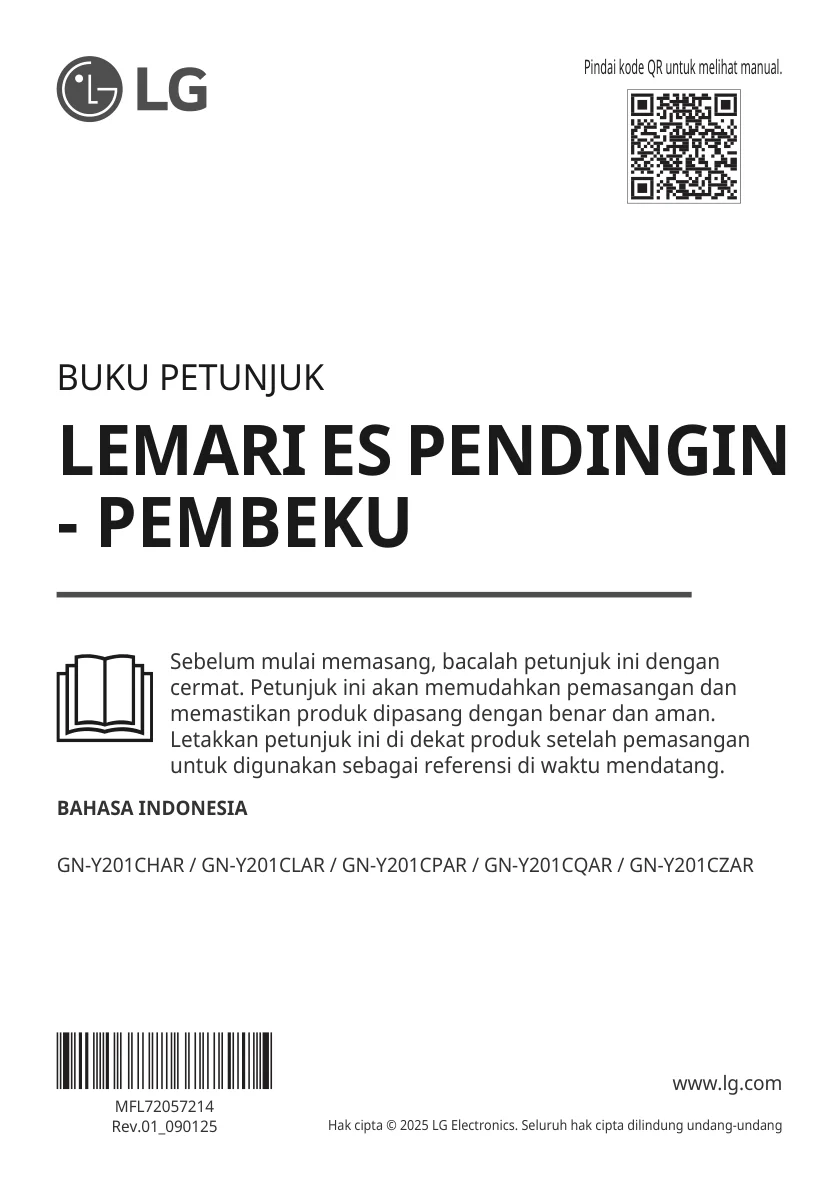 Halaman 1 Owner's Manual LG Kulkas 1 Pintu 169L / 164L