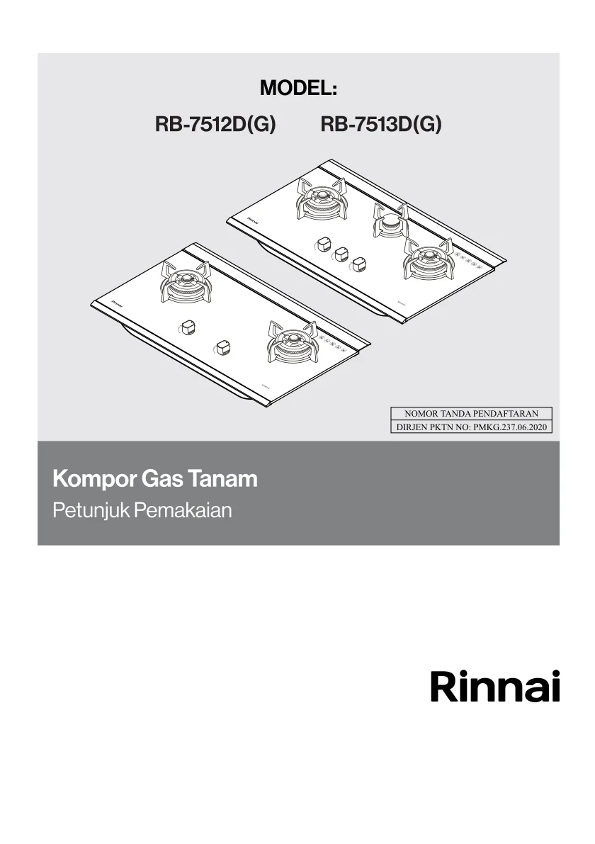 Halaman 1 Owner's Manual Rinnai RB 7512D(G) / RB 7513D(G)