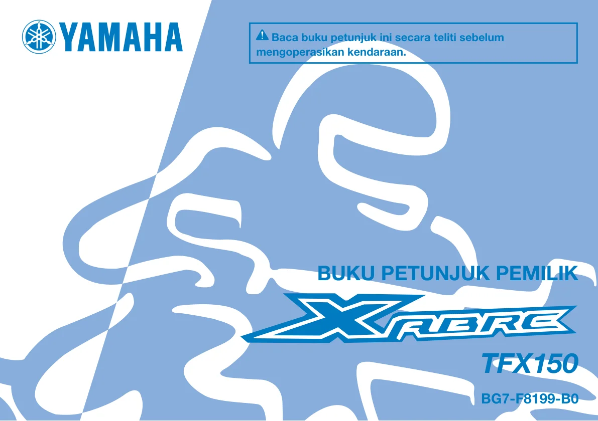 Halaman 1 Owner's Manual Yamaha Xabre 2017
