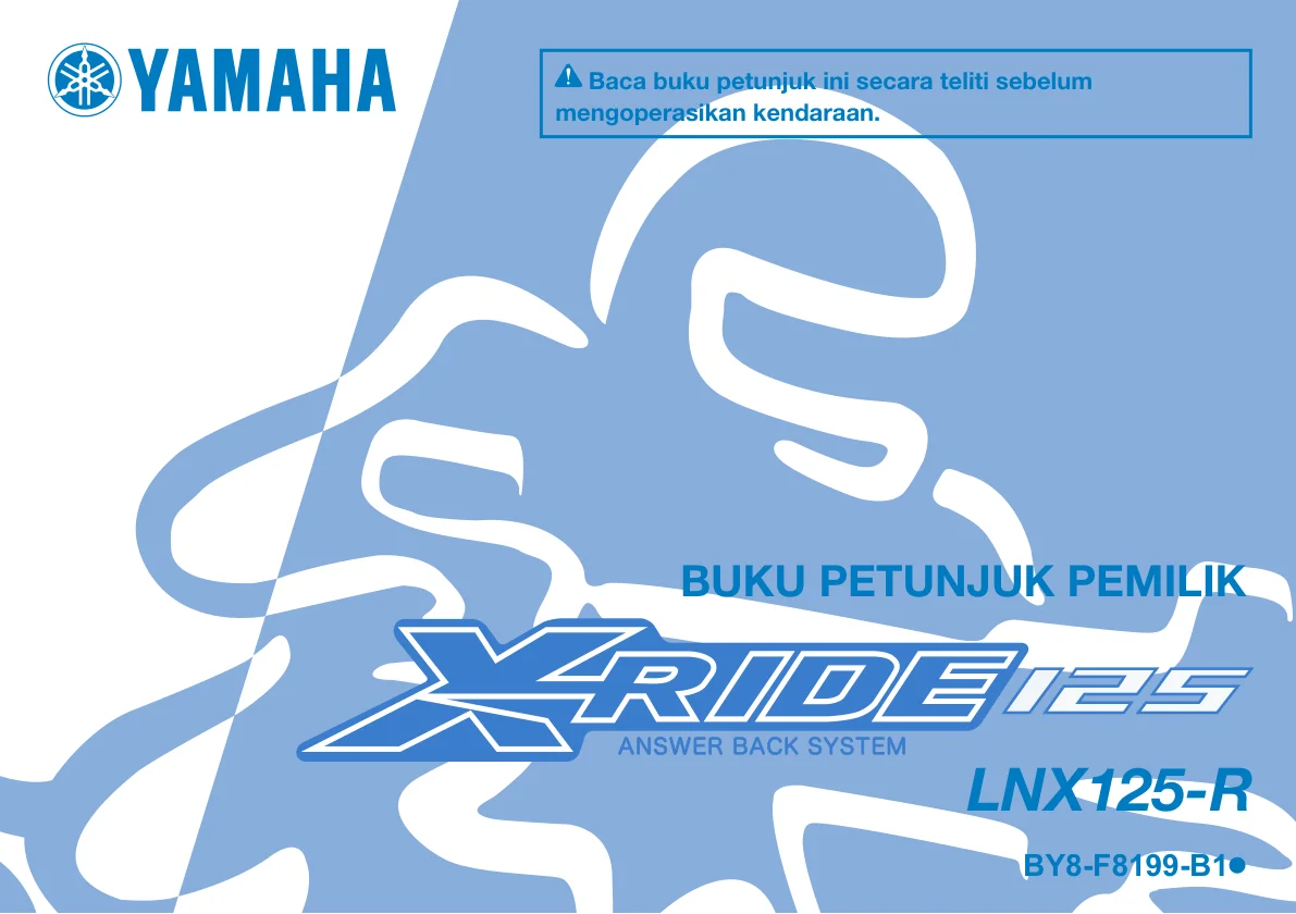 Halaman 1 Owner's Manual Yamaha X-RIDE 125 2025