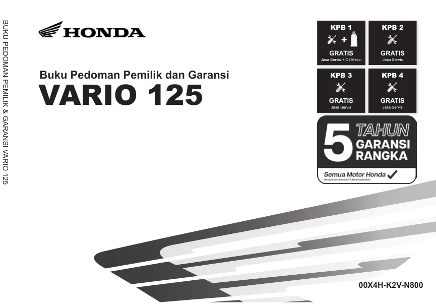 Halaman 1 Owner's Manual Honda Vario 125 2025