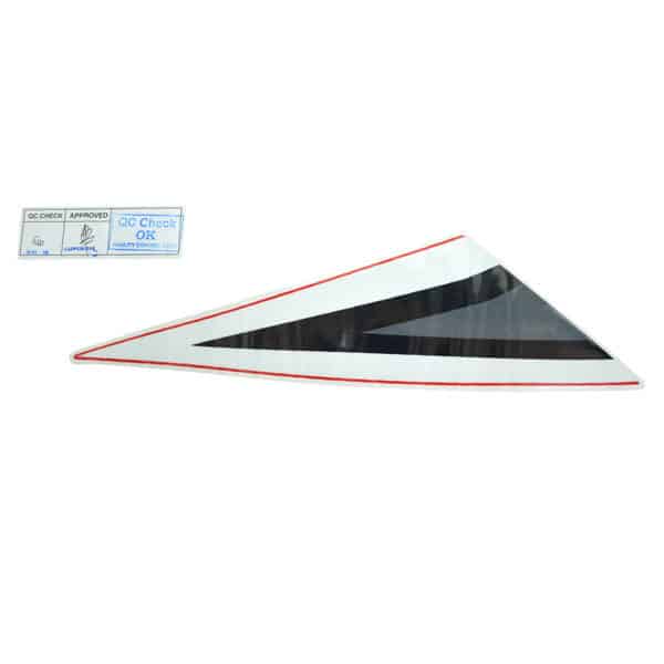 Sticker Body (Stripe L Fuel Tank Type 1) Hitam Putih – CBR 150R K45N