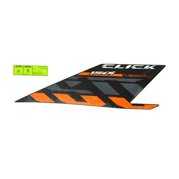 Sticker Click Hitam Oranye Kanan Honda Vario 150 eSP / K59 K59J