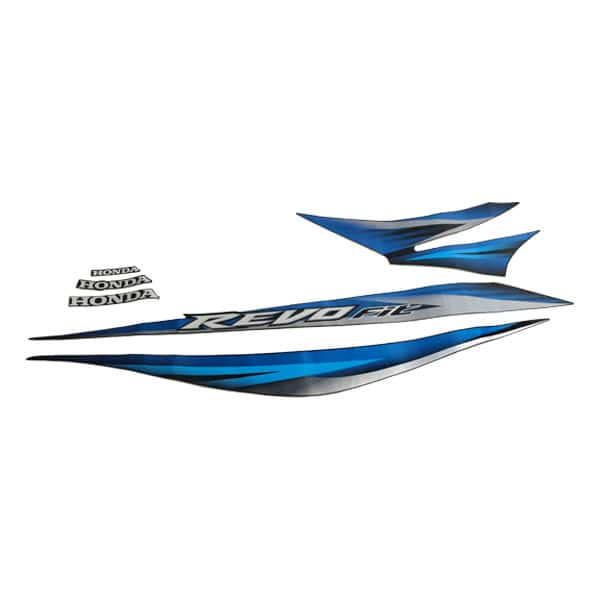 Stiker Body Kanan Hitam Biru Honda Revo 110