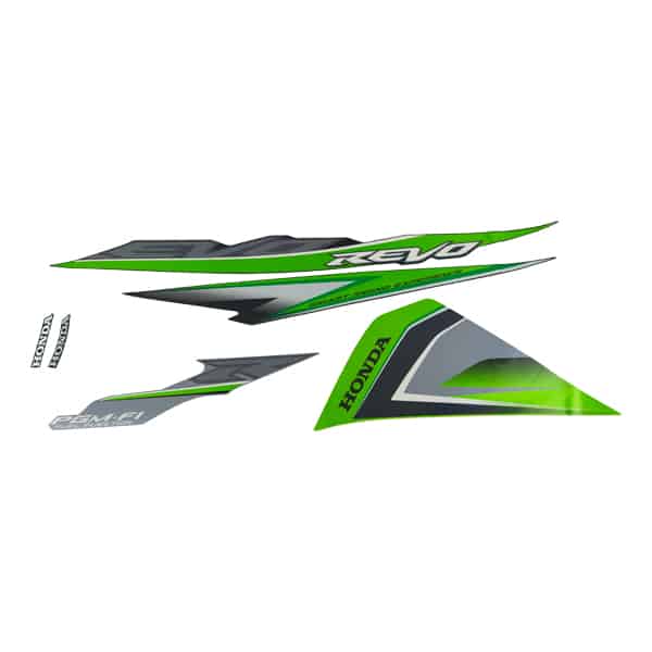 Sticker Body Set Kiri Hijau Hitam Honda Revo 110 FI