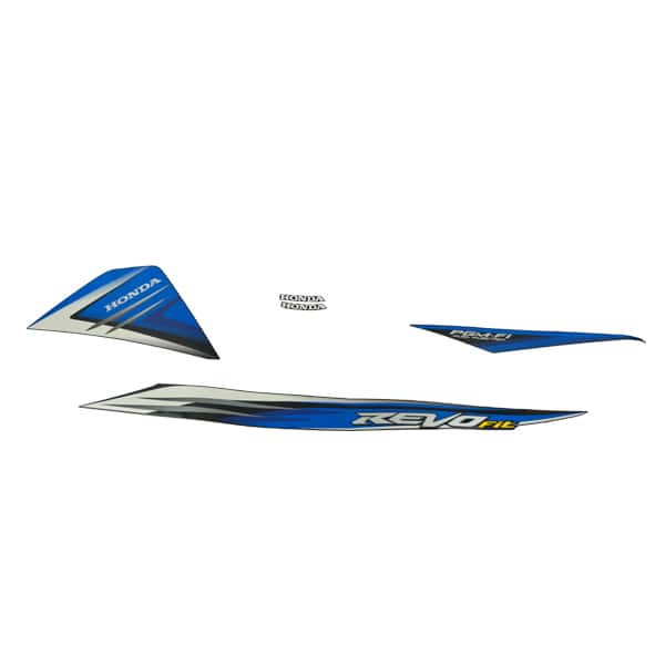 Sticker Body Set Kiri Hitam Biru Honda Revo 110 FI