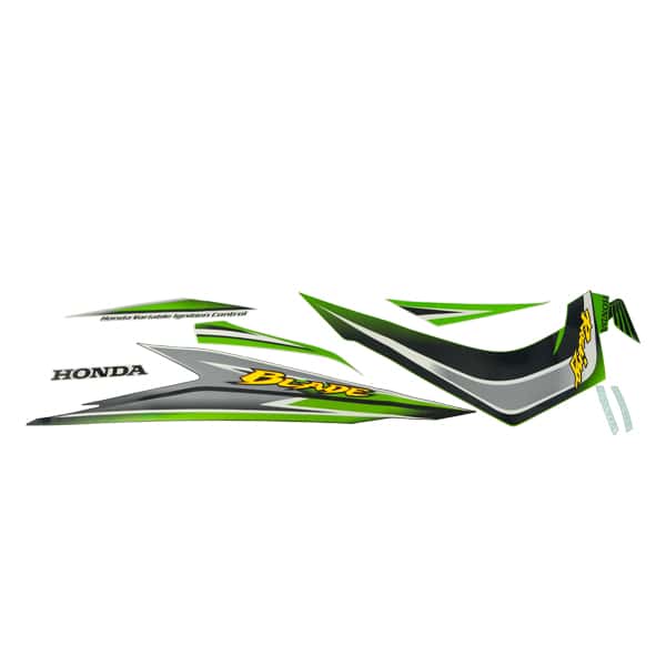 Sticker Body Set Kiri Hijau Putih Honda Blade 110 K07