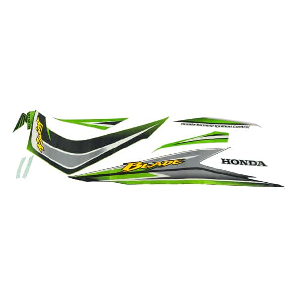 Sticker Body Set Kanan Hijau Putih Honda Blade 110 K07