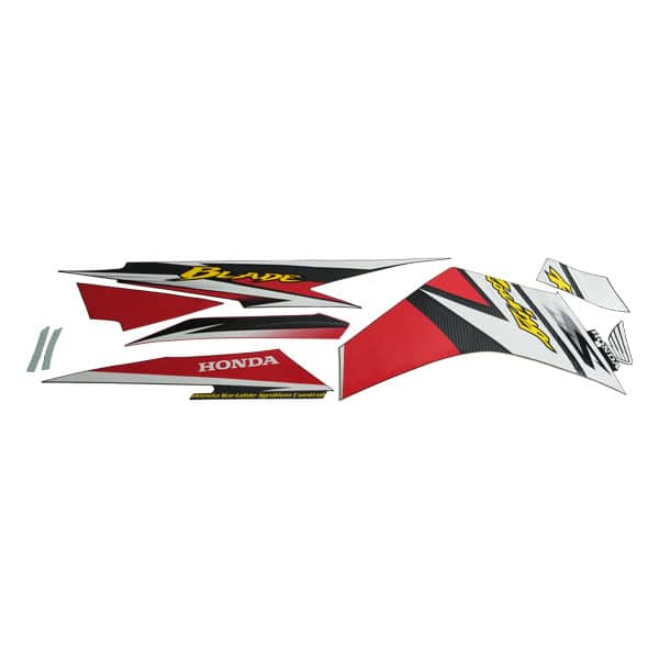 Stiker Body Set Kanan Hitam Merah Honda Blade 110 K07
