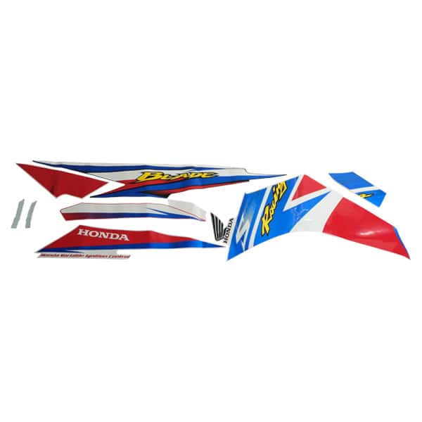 Stiker Body Set Kiri Putih Merah Honda Blade 110 K07