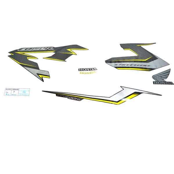 Sticker Body Kiri (Stripe Set L) Black Yellow – CB150R StreetFire K15G