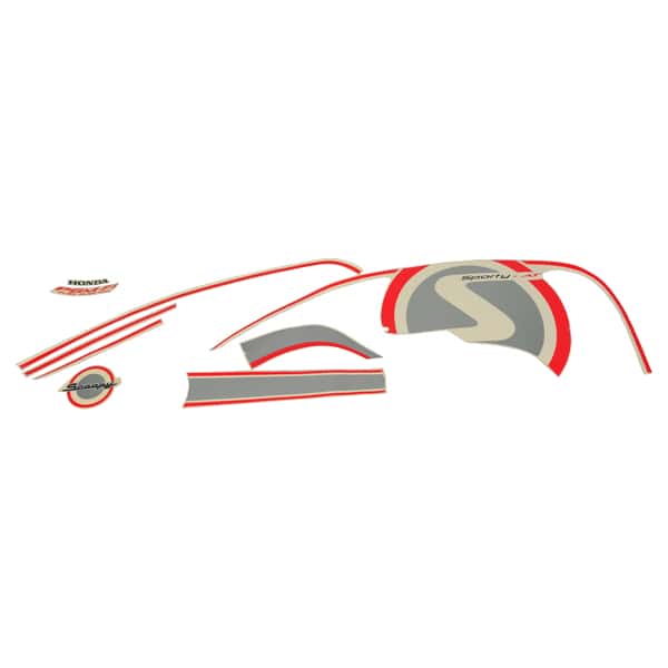Sticker Body Set Kanan Merah Cream Honda Scoopy FI K16G