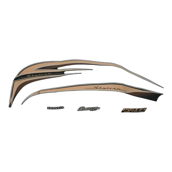 Sticker Body Set Kiri Hitam Honda Scoopy FI K16G