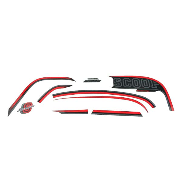 Sticker Body Set Kanan Hitam Merah Honda Scoopy FI K16G