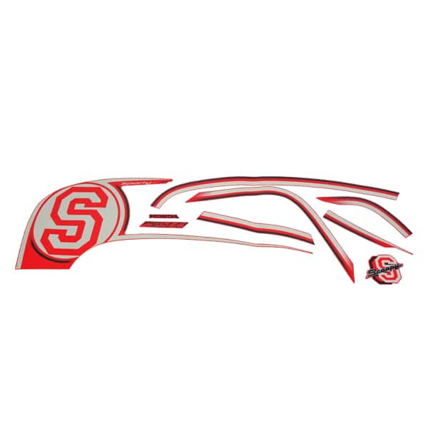 Sticker Body Set Kiri Merah Hitam Honda Scoopy FI K16G