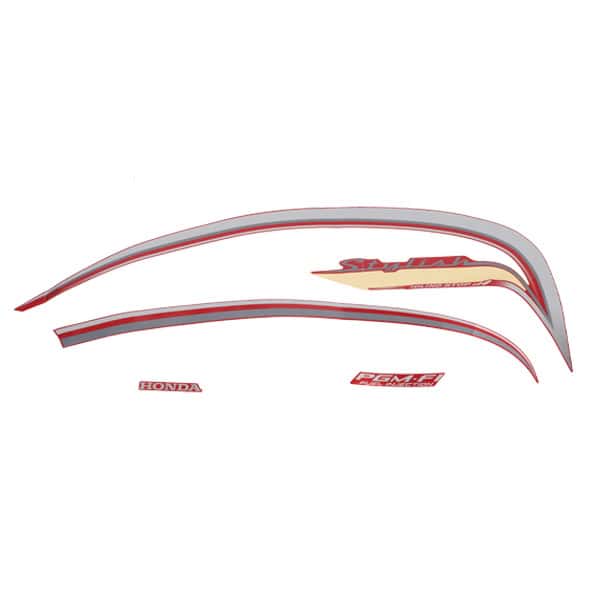 Sticker Body Kanan Merah Silver Honda Scoopy eSP K16R