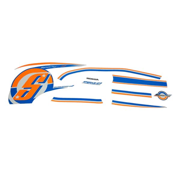 Sticker Body Set Kiri Putih Honda Scoopy eSP K16R