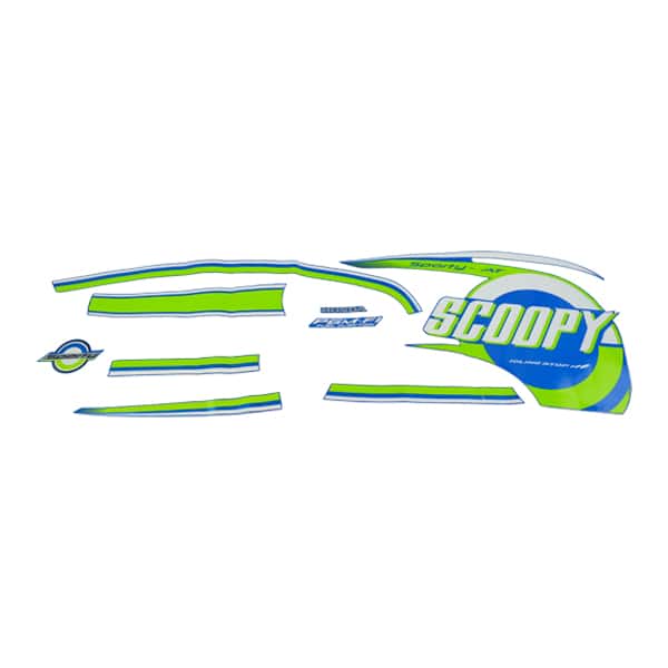Sticker Body Set Kanan Biru Putih Honda Scoopy eSP K16R