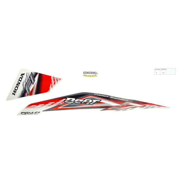 Sticker Body Kiri Merah Putih Honda BeAT FI K25