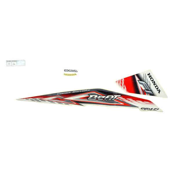 Sticker Body Kanan Putih Merah Honda BeAT FI
