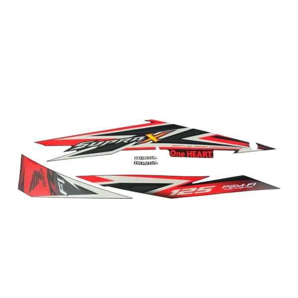 Sticker Body Set Kanan Hitam Honda Supra X 125 FI