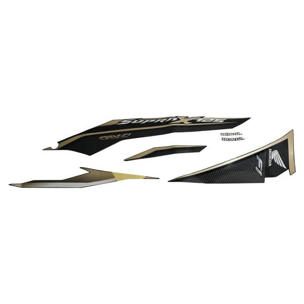 Stiker Body Set Kiri Hitam Honda Supra X 125 FI