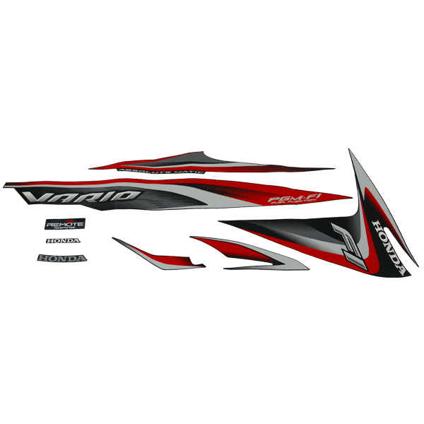 Sticker Body Kanan Hitam Honda Vario 110 FI