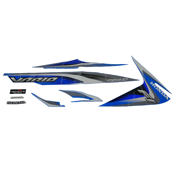 Sticker Body Kanan Biru Honda Vario 110 FI