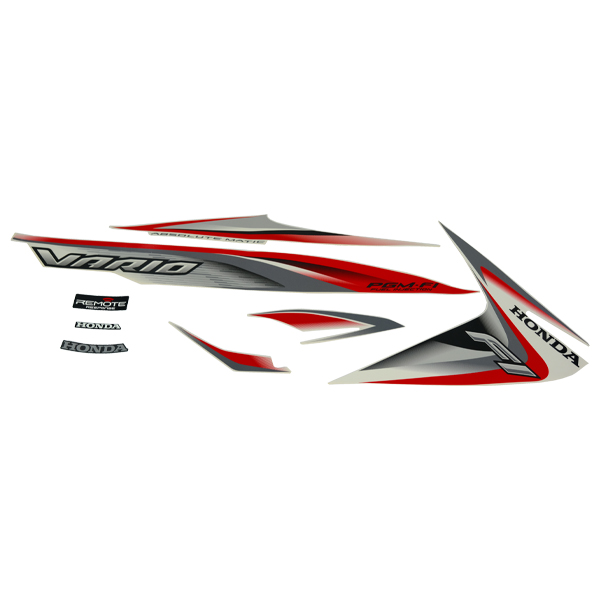 Sticker Body Kanan Merah Silver Honda Vario 110 FI