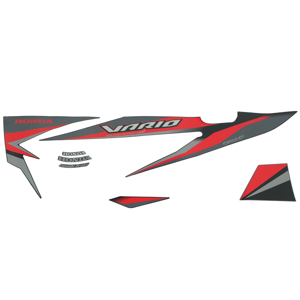 Sticker Set Body Kiri Hitam Honda Vario 110 eSP