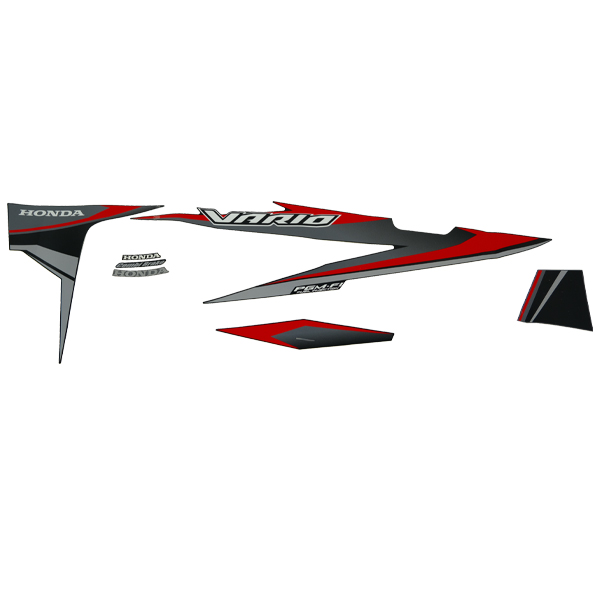Sticker Body Set Kiri Hitam STD Honda Vario 110 eSP
