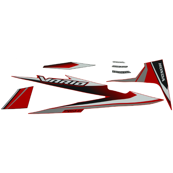 Sticker Body Set Kiri Merah STD Honda Vario 110 eSP