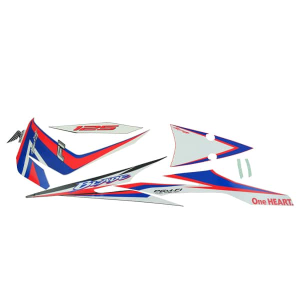 Sticker Body Set Kanan Putih Merah Honda Blade 125 FI K47
