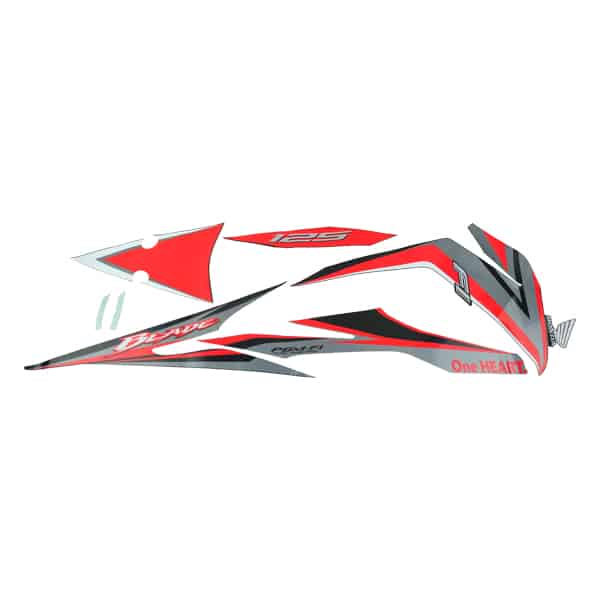 Sticker Body Set Kanan Hitam Merah Honda Blade 125 FI K47