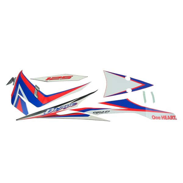 Sticker Body Set Kanan Putih Merah Honda Blade 125 FI K47