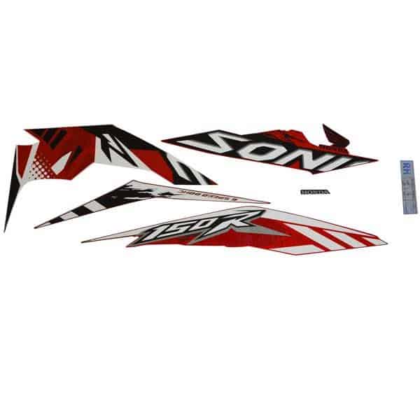 Sticker Body Kanan (Stripe Set R) Red White – Sonic 150R K56