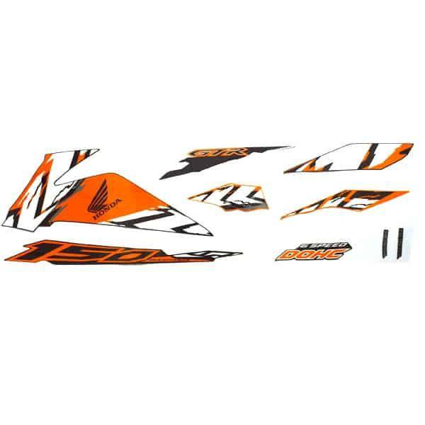 Sticker Body Kiri Black Orange –  Supra GTR 150