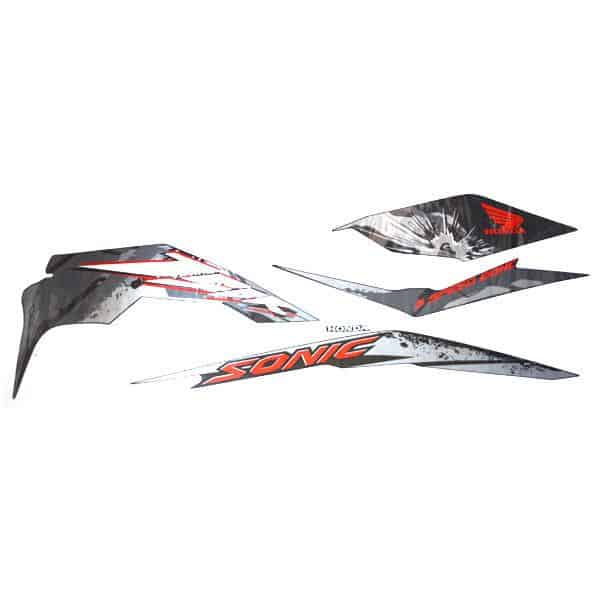 Sticker Body Kanan Hitam (Stripe Set Mat Black R) – Sonic 150R