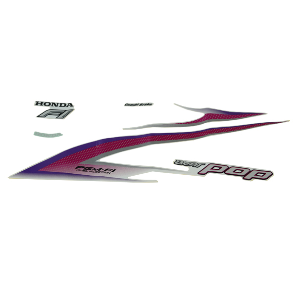 Sticker Body Set Kiri Putih Honda BeAT POP eSP K61