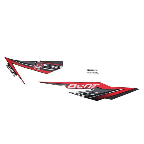Sticker Body Set Kanan Hitam Honda BeAT Sporty eSP K81