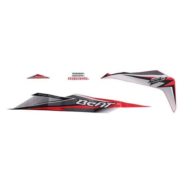 Stiker Body Set Kiri Merah Honda BeAT Sporty eSP K81 ISS