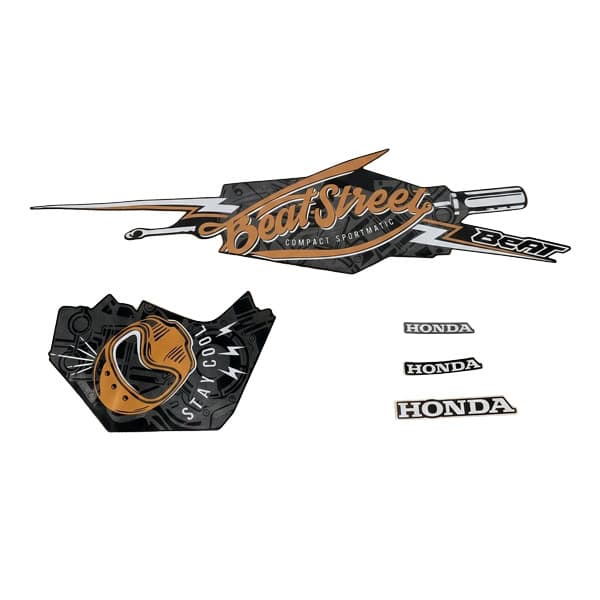 Sticker Body Set Kanan Hitam Honda BeAT Street K81