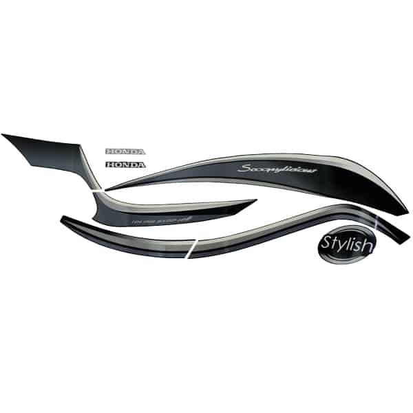 Stripe Set Stylish Hitam Kanan Honda Scoopy eSP K93