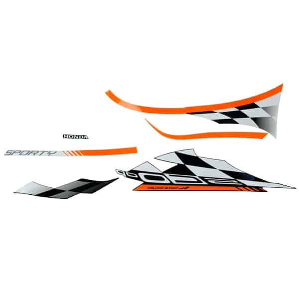Stiker Body Kanan Putih (Stripe Set R) Honda Scoopy eSP K93