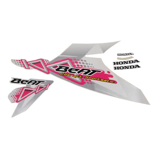 Sticker Body Kanan Putih Honda BeAT Karburator KVY