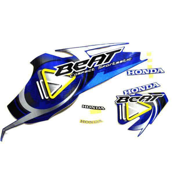 Sticker Body Kiri Biru Honda BeAT Karburator KVY