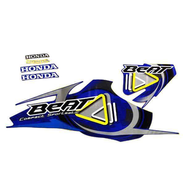 Sticker Body Kanan Biru Honda BeAT Karburator KVY
