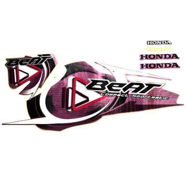 Sticker Body Kiri Pink Honda BeAT Karburator KVY