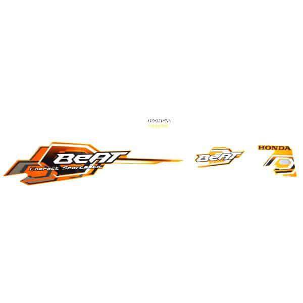 Sticker Body Kiri Orange Honda BeAT Karburator KVY